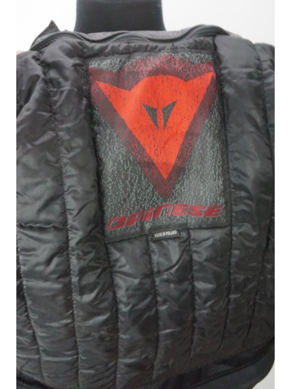Dainese Leather Motorcycle Jacket Ducati Patch Armored Sz 56 - Picture 6 of 8